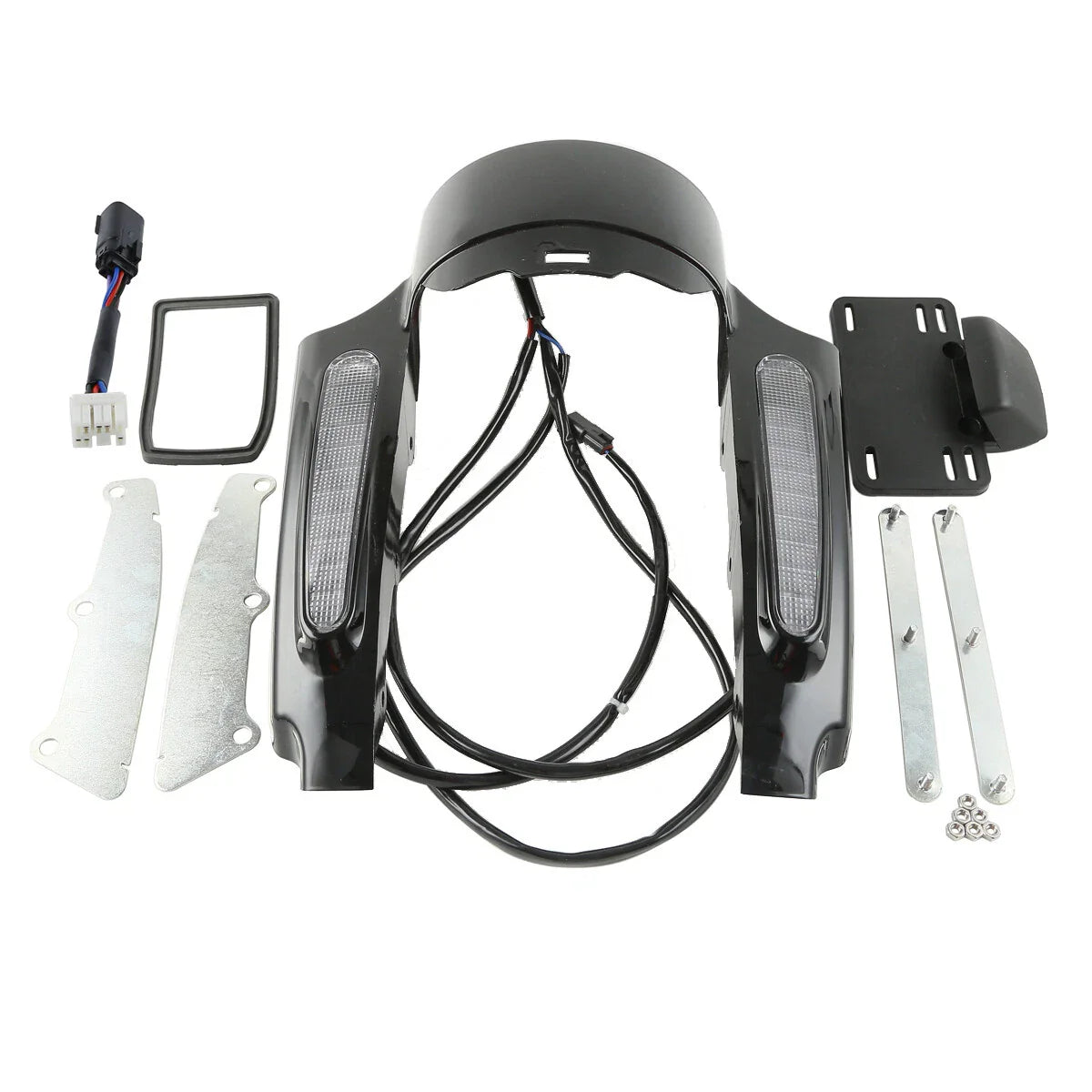 Black Rear Fender Fascia Set for Harley Road Glide Touring (2009-2013)