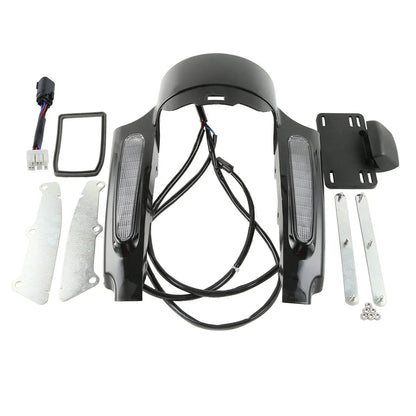 Black Rear Fender Fascia Set for Harley Road Glide Touring (2009-2013)