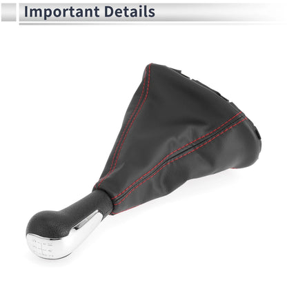 5 Speed Gear Shift Knob with Cover for Chevrolet Spark (2011–2015) Faux Leather