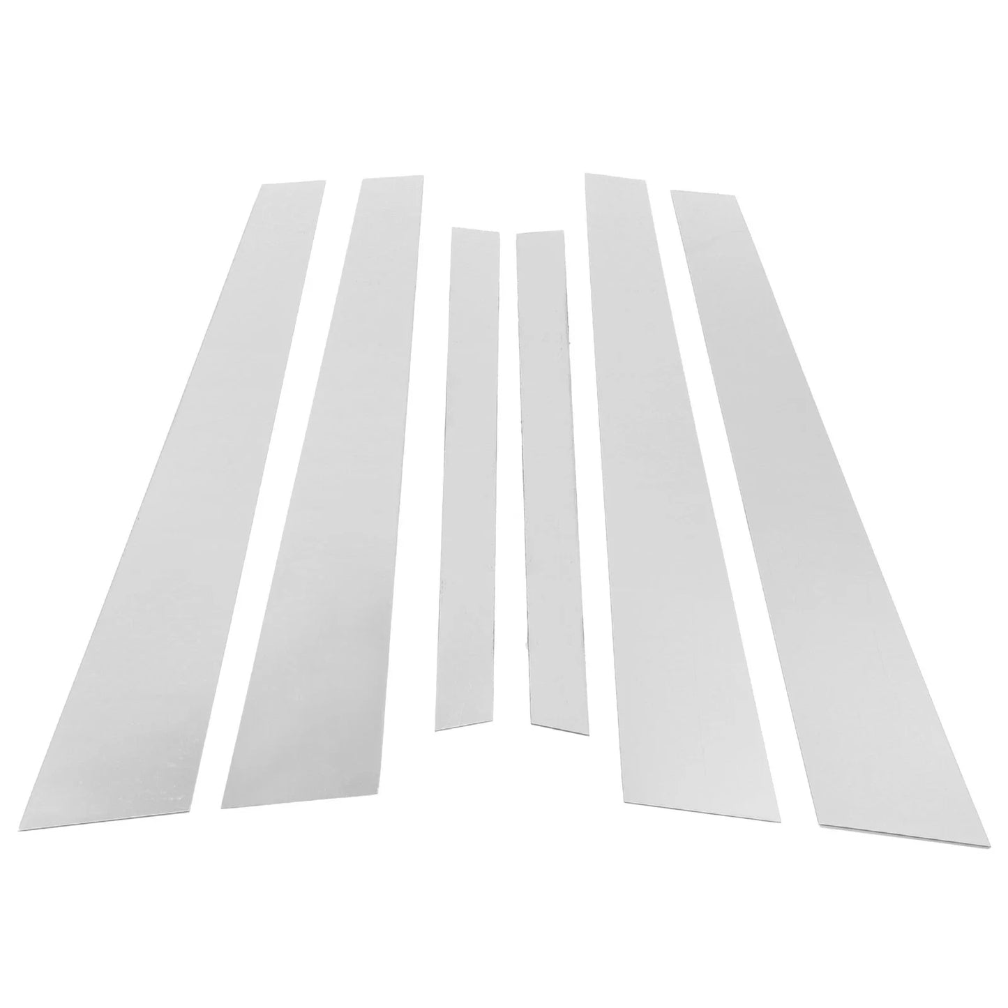 6 Pcs Door Pillar Window Trim for BMW 5-Series (1997 - 2003) Chrome Silver
