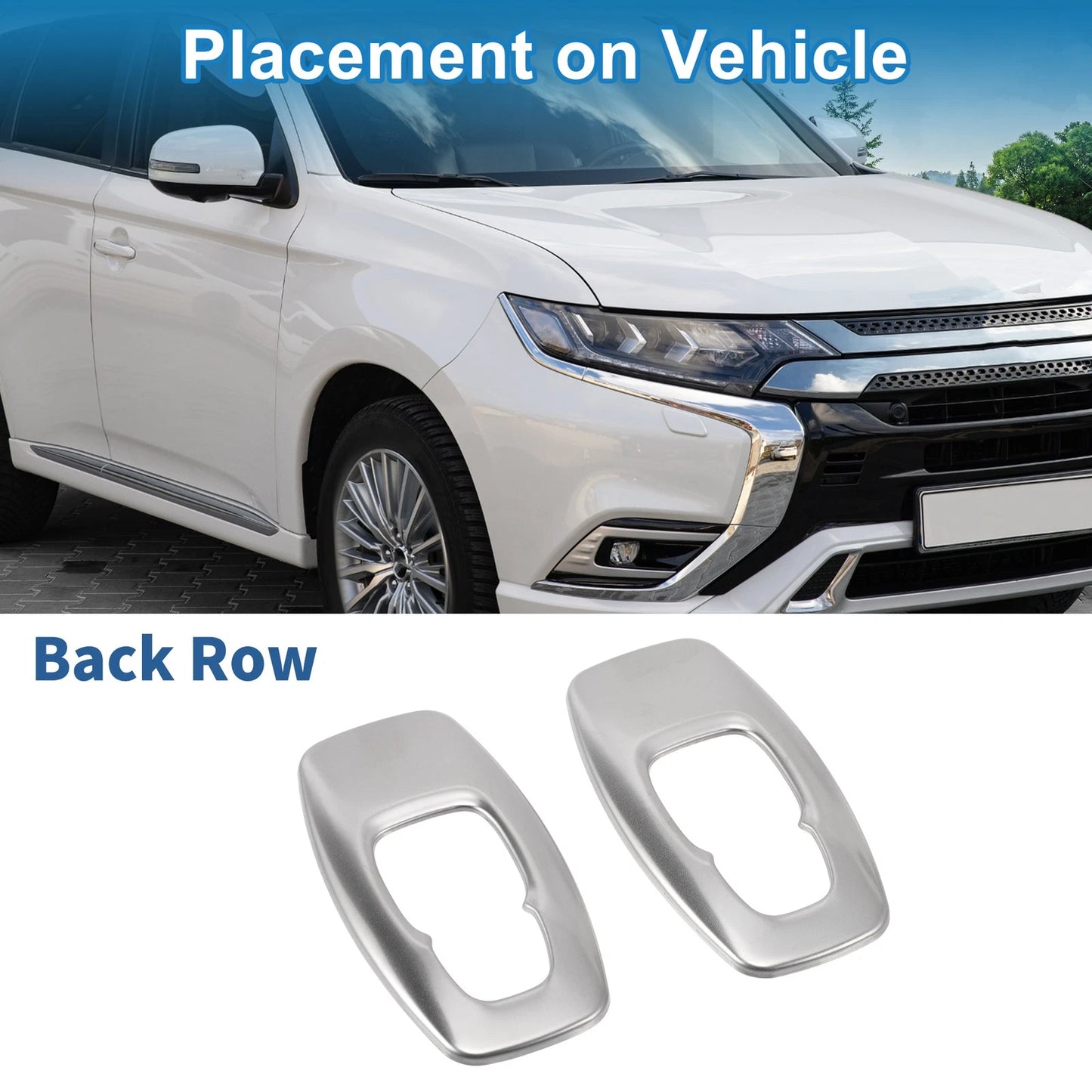 2 Pcs Headlight Trim Bezel for Mitsubishi Outlander (2022–2024) ABS