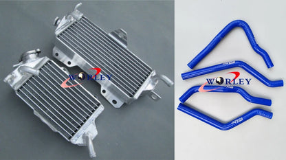 Aluminum Radiator with Black Hoses for Kawasaki KX125 (1990–1991)