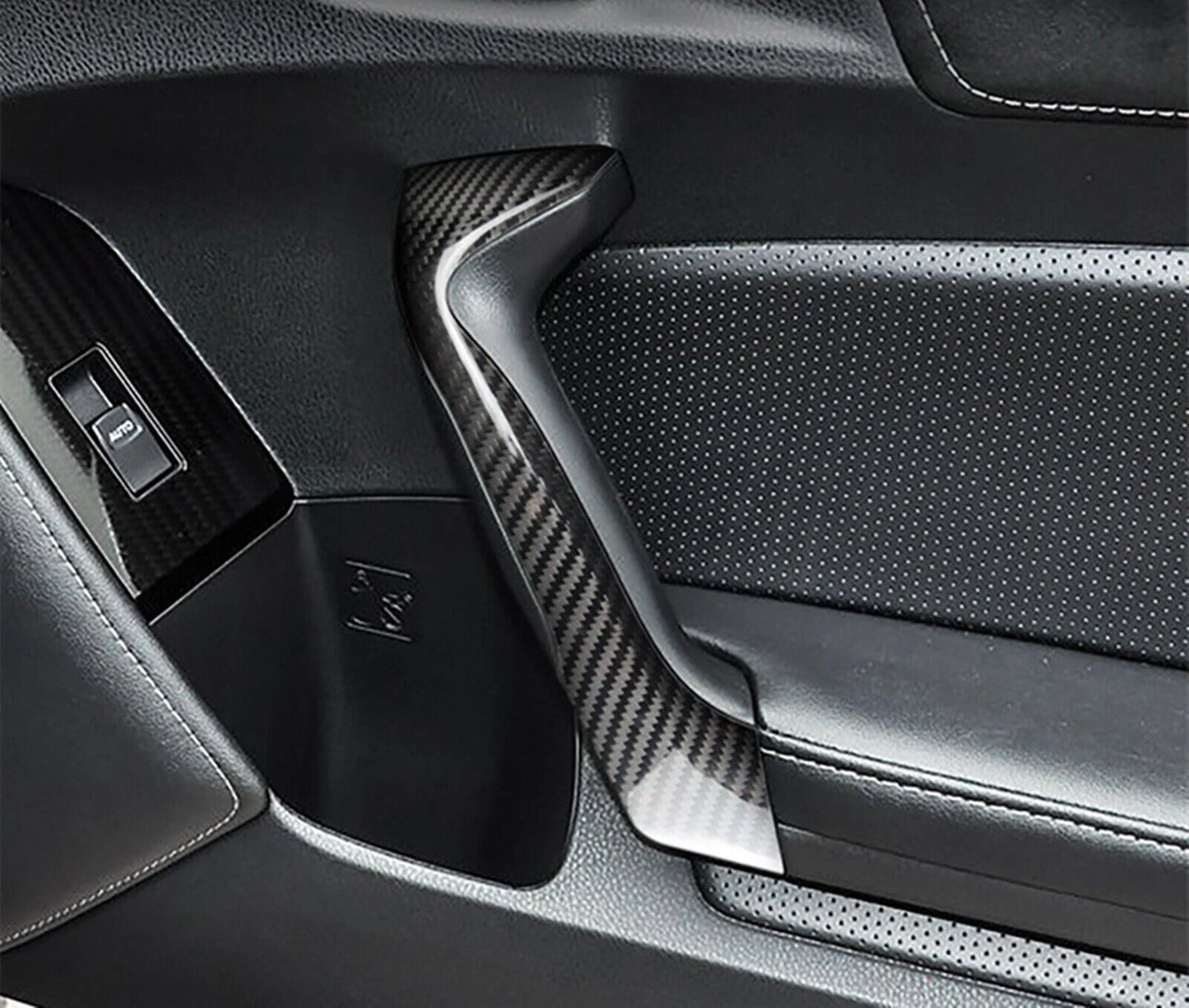 1 Pair Black Inner Door Handle Trim for Subaru BRZ 2012-2020 (2012-2020)