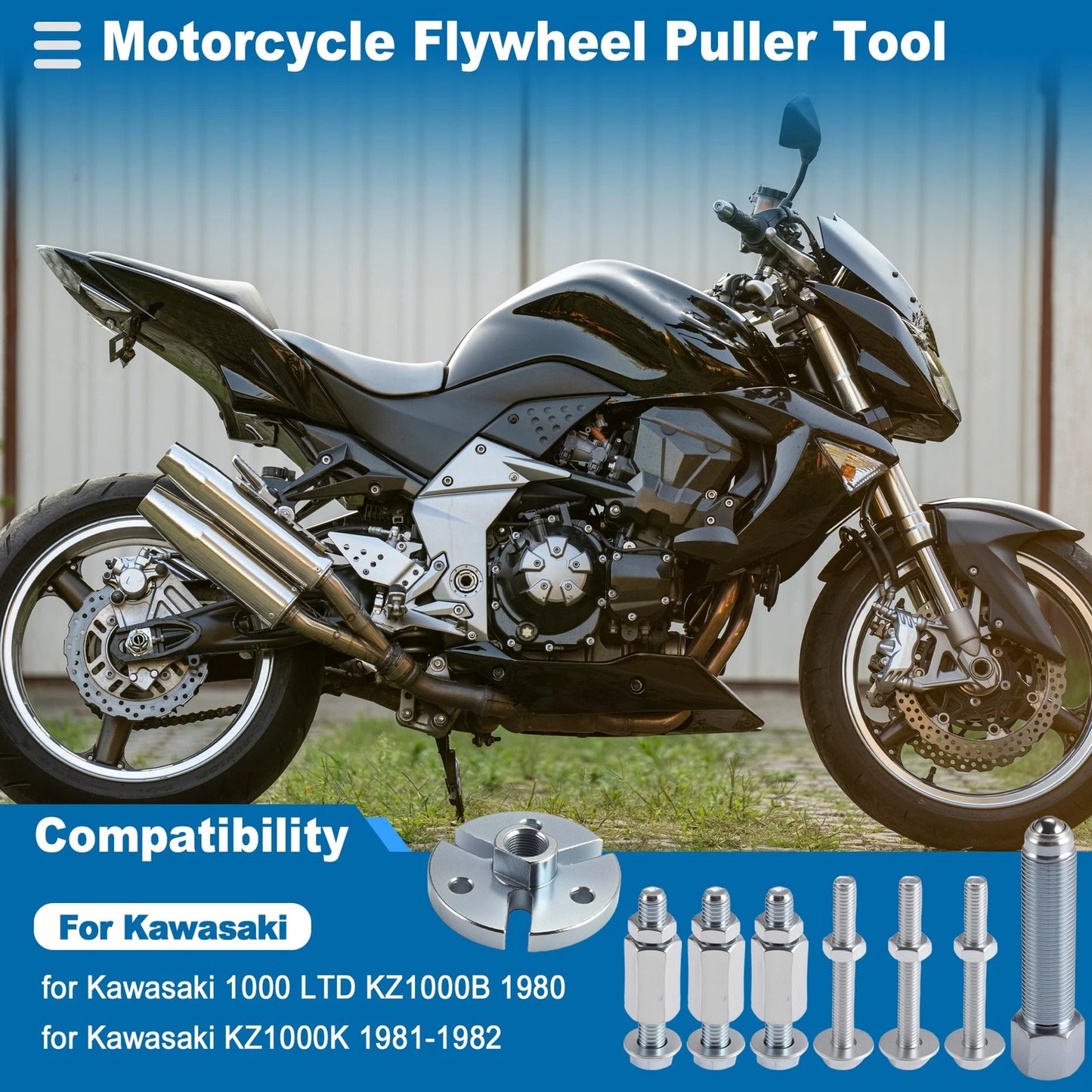Flywheel Puller Z449-FLTOSK for Kawasaki 1000 LTD KZ1000B KZ1000K (1980–1982)