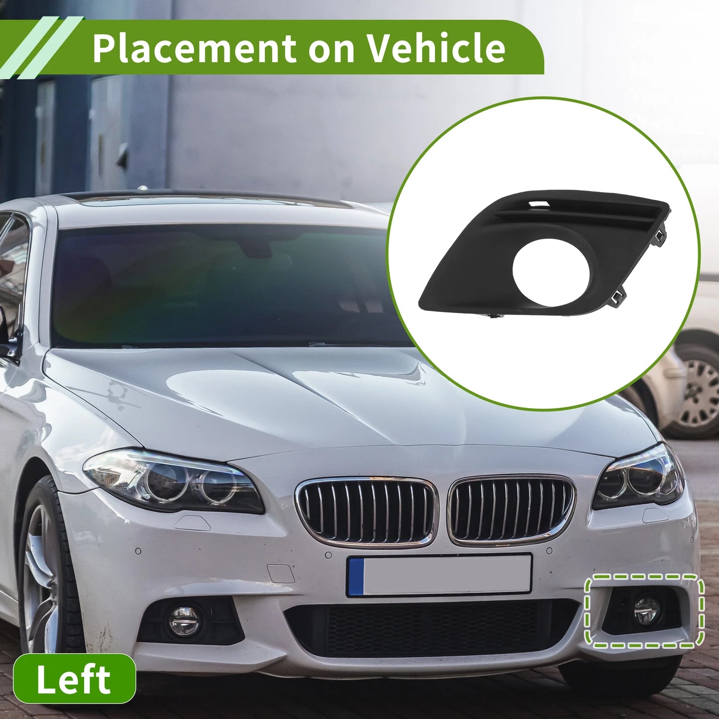 1 Pc Fog Light Grill for Volvo XC60 (2010–2016) No. 30763415 Black