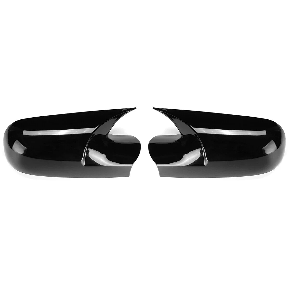 Add-On Gloss Black Side Mirror Cover Cap for Renault Megane 2 MK2 (2002–2009)
