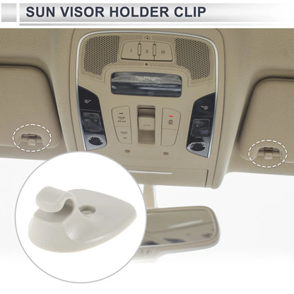 Sun Visor Holder Clip for Chrysler Sebring, Dodge Avenger (2007-2010) Gray