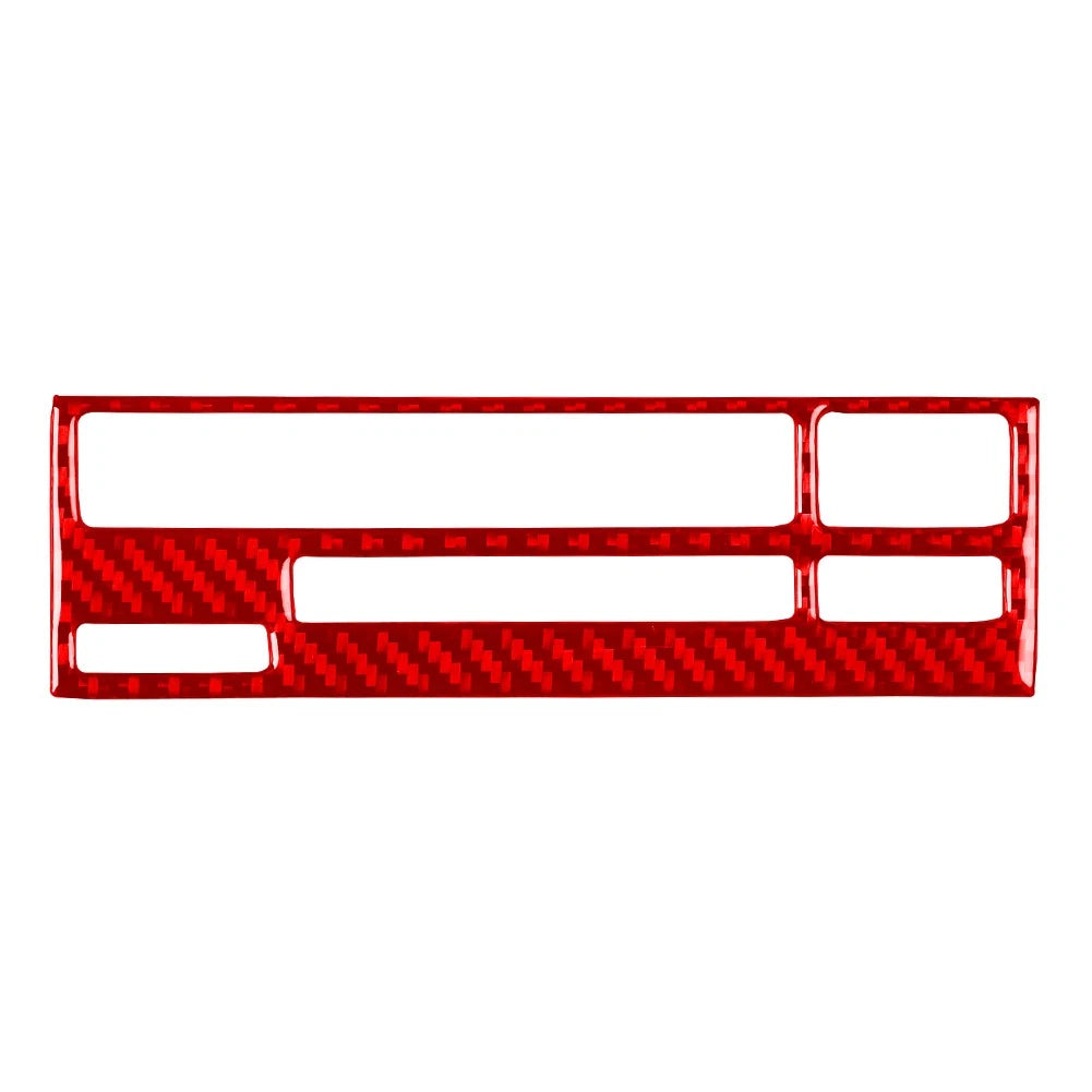 Carbon Fiber Red CD Button Panel Cover Trim for BMW 3 Series E36 (1994–1996)