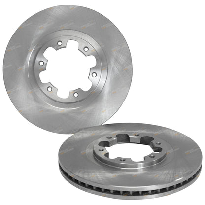 2 Front Disc Brake Rotors for Nissan Navara D22 (2000–2016) 300mm