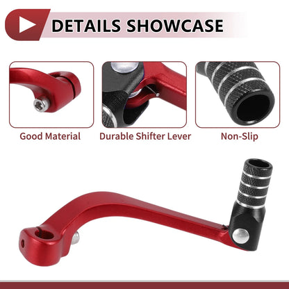 Folding Gear Shifter Lever for Honda CRF110F (2013–2018) Red Black
