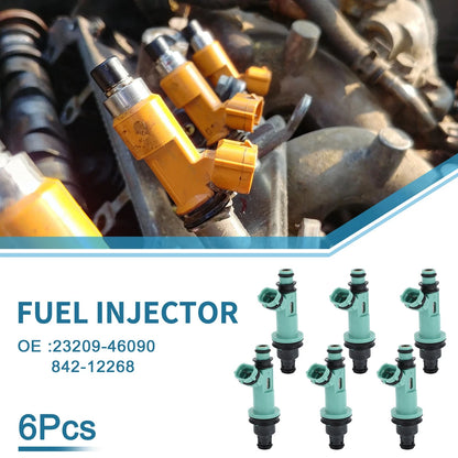 Set of 6 Fuel Injectors No.23209-46090 for Lexus GS300 (1998–2005) 3.0L