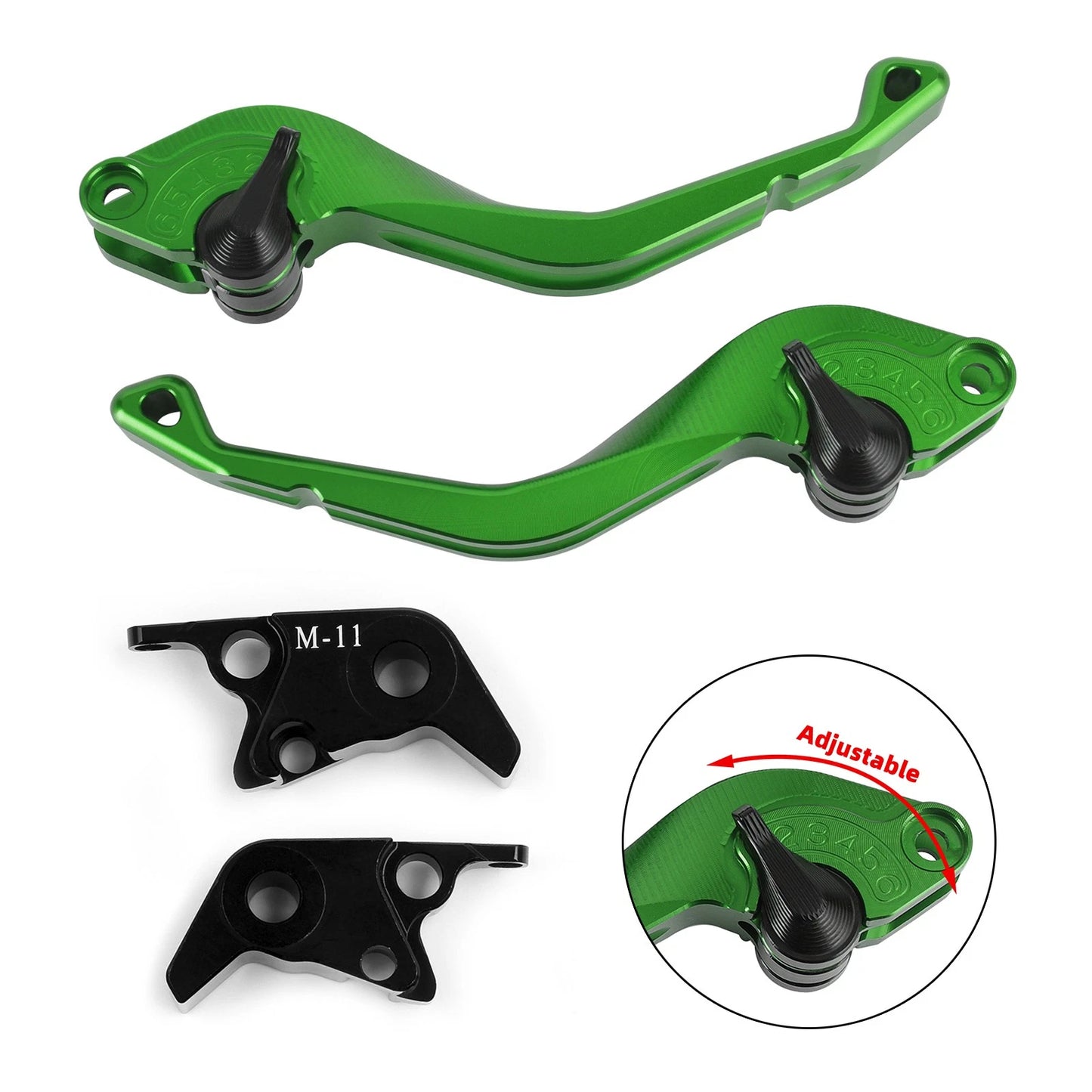Long Clutch Brake Levers for Kawasaki ZX-6, ZZR600, ZR750, ZX9R (1995–2009) - Blue