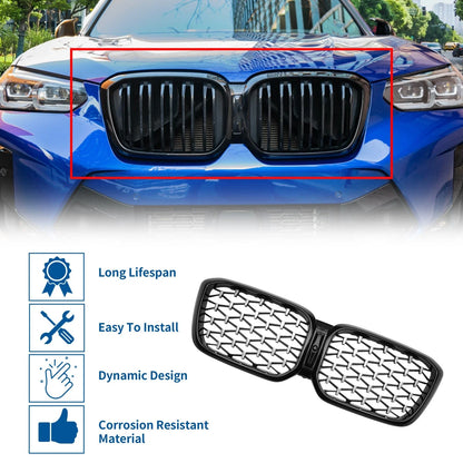 Front Upper Bumper Grille Half Chrome for BMW X3 (2020 - 2023)