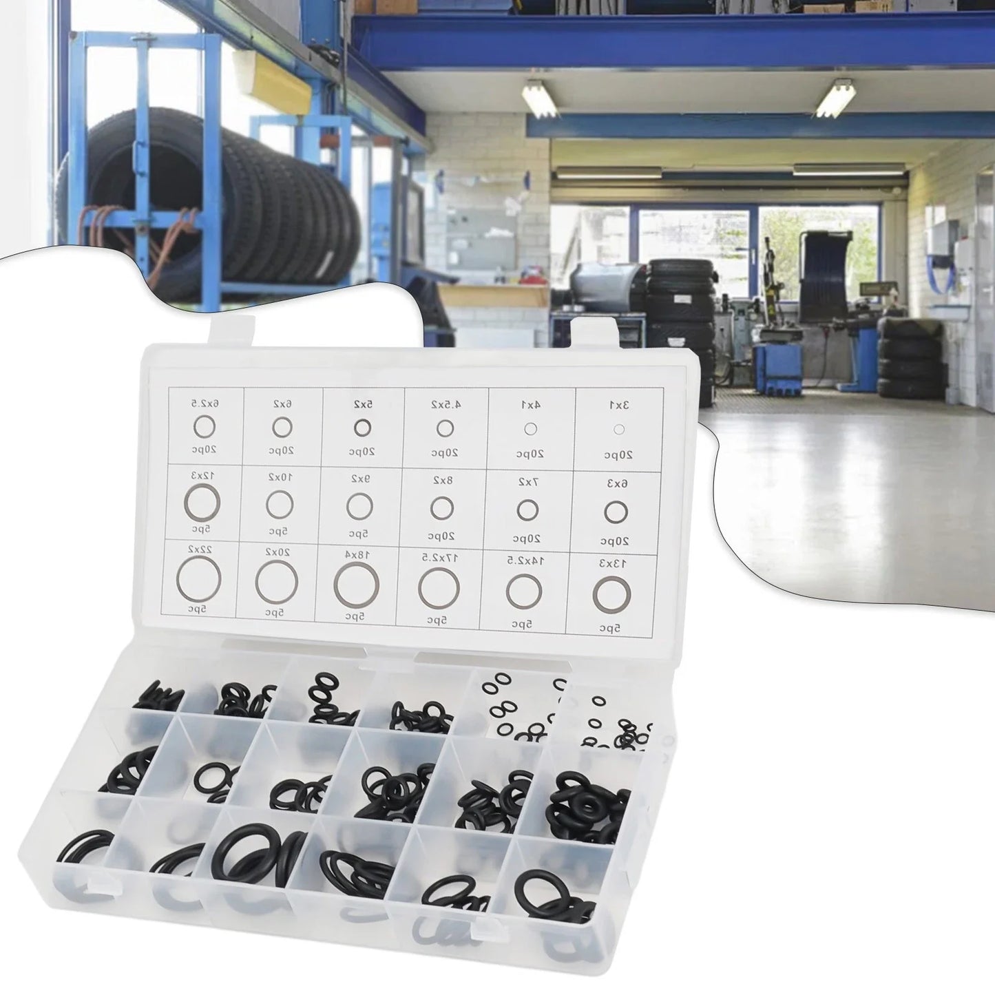 O Ring Washer Seal 225 Piece for Black Car Air Gas