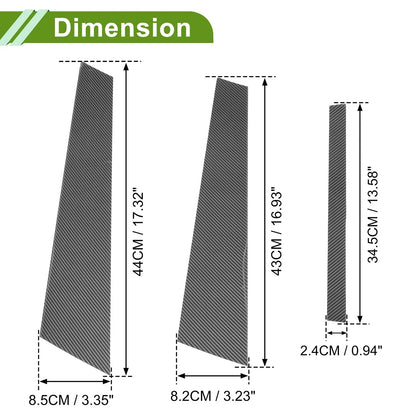 6 x Door Pillar Window Trim for BMW 5-Series Carbon Fiber (2011-2017)