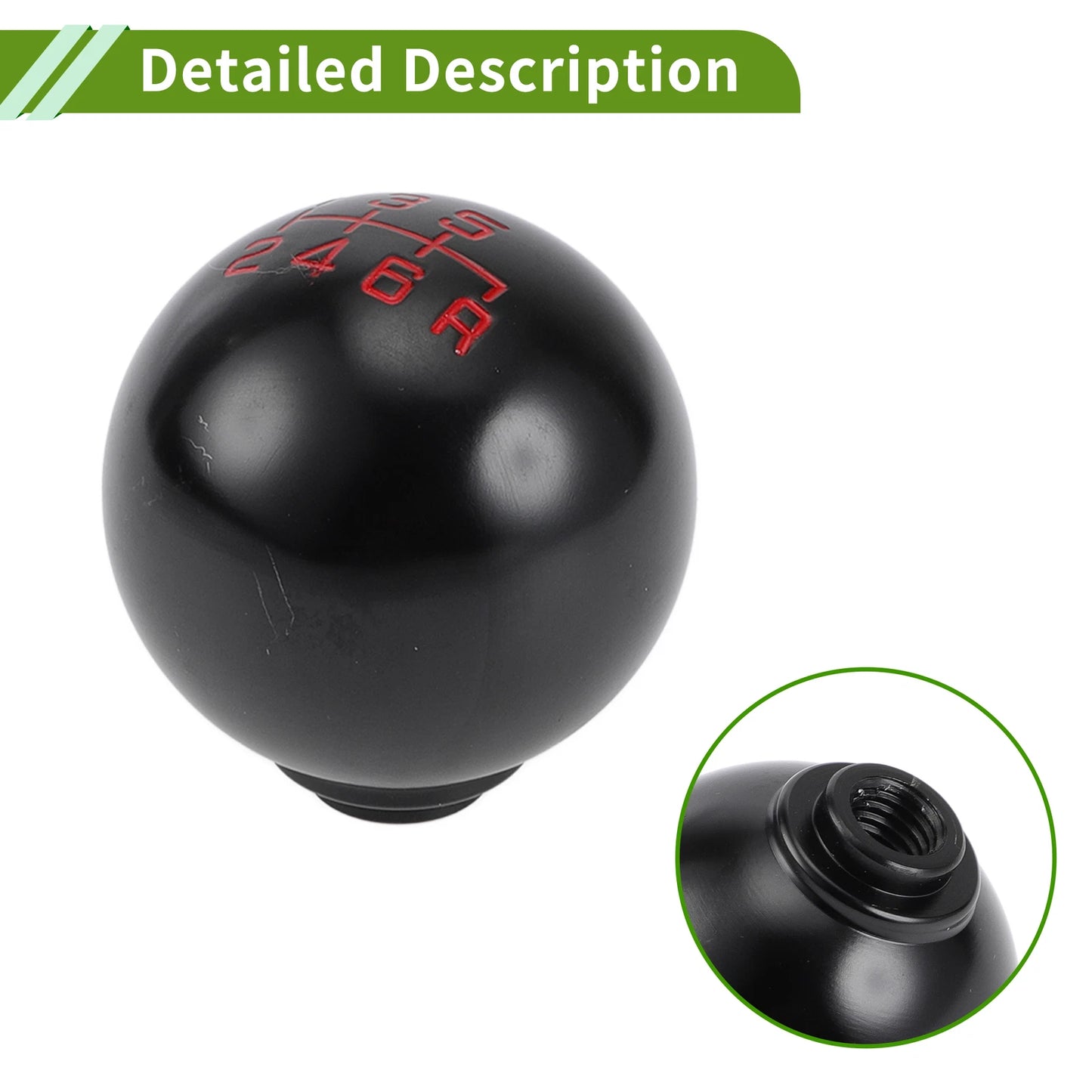 6 Speed Manual Gear Shift Knob for Honda Accord (1990–1997) Aluminum Black