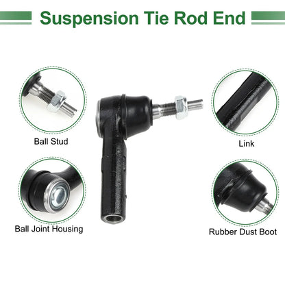 6pcs Front Suspension Kit Tie Rod Ends with Boots for Dodge Dakota (2005-2011)
