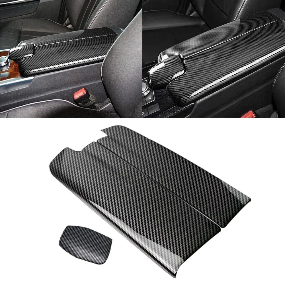 Fiber Center-Carbon Armrest Box Cover for E Class W212 (2010–2015)