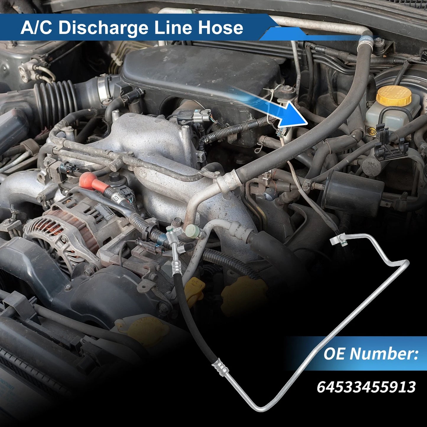 A/C Refrigerant Liquid Hose for BMW X3 (2004–2010) No. 64533455913