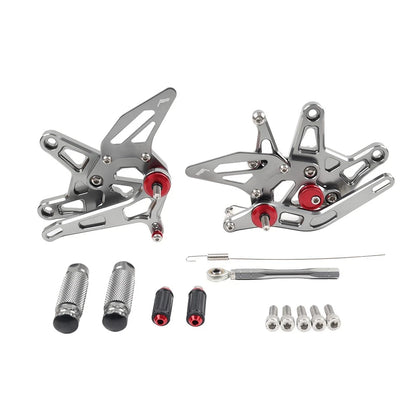 Pair Front Foot Pegs Footrest Brackets for Kawasaki Ninja ZX6R (2005–2008)