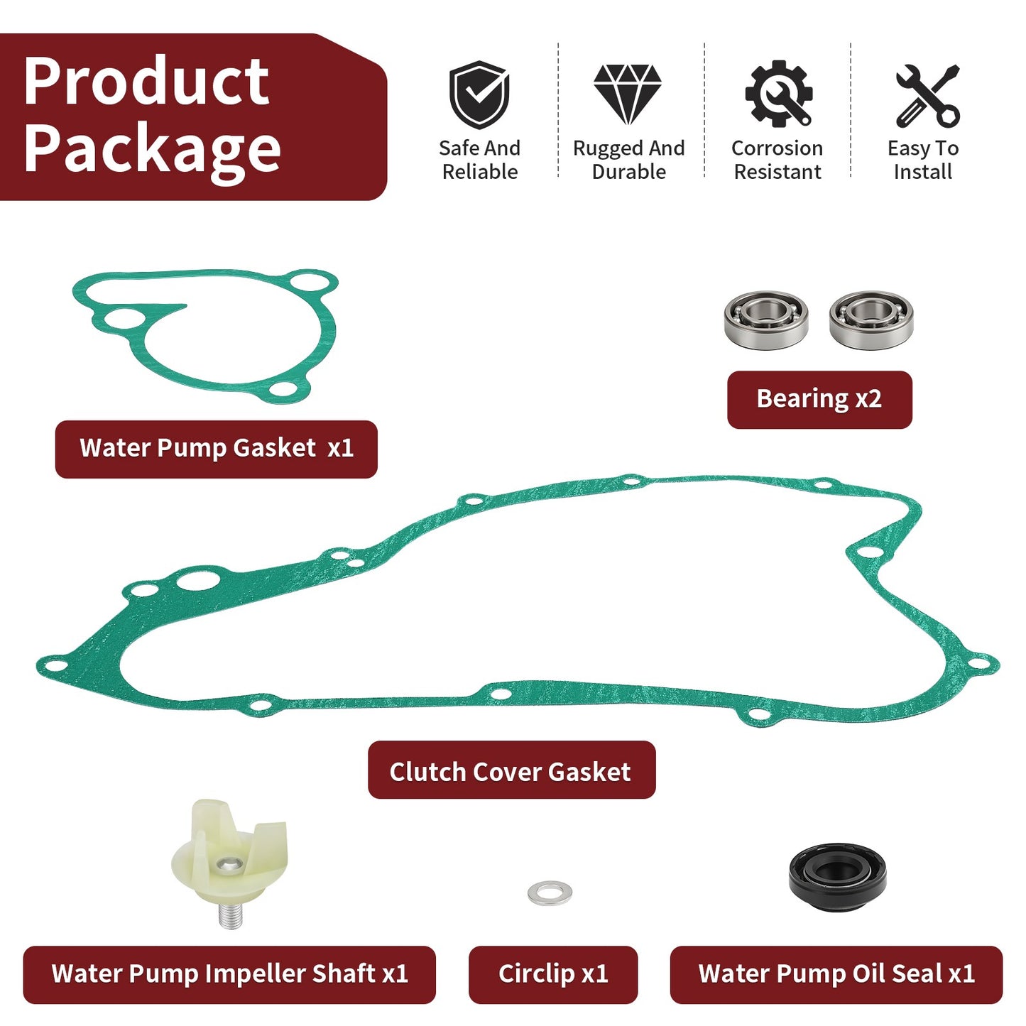 Water Pump Rebuild Kit for Suzuki RM125/S (1992–2000)