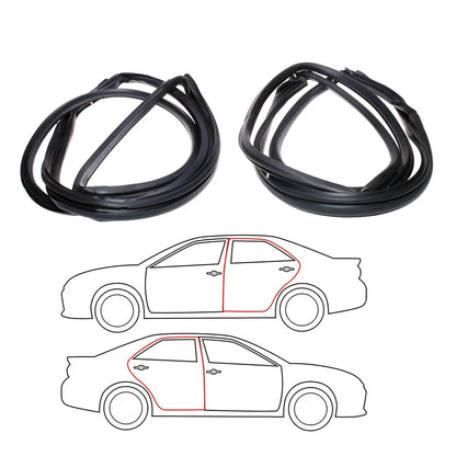 Set of 2 Rear Door Weatherstrip Rubber Seals for Honda Accord (1990–1993)