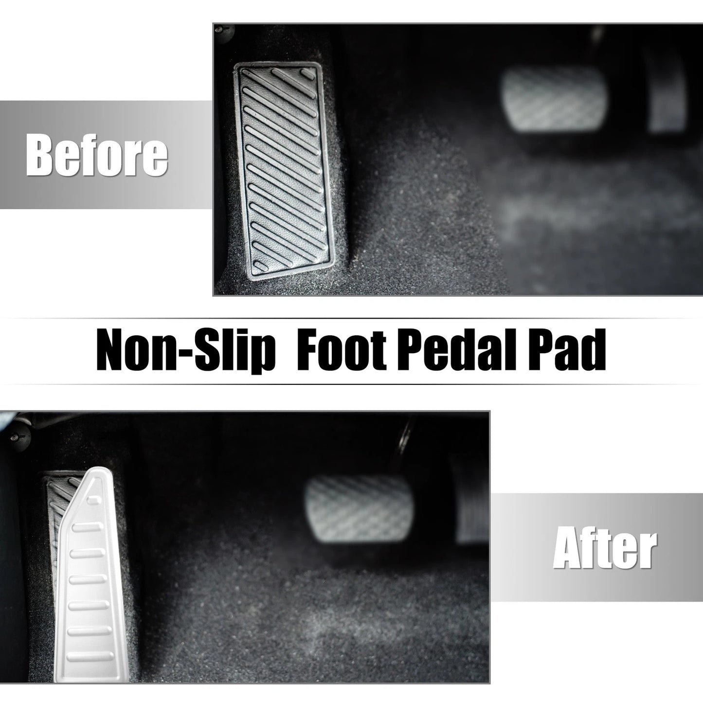 Foot Rest Pedal Pad Cover for Jeep Renegade (2015–2020) Silver Tone
