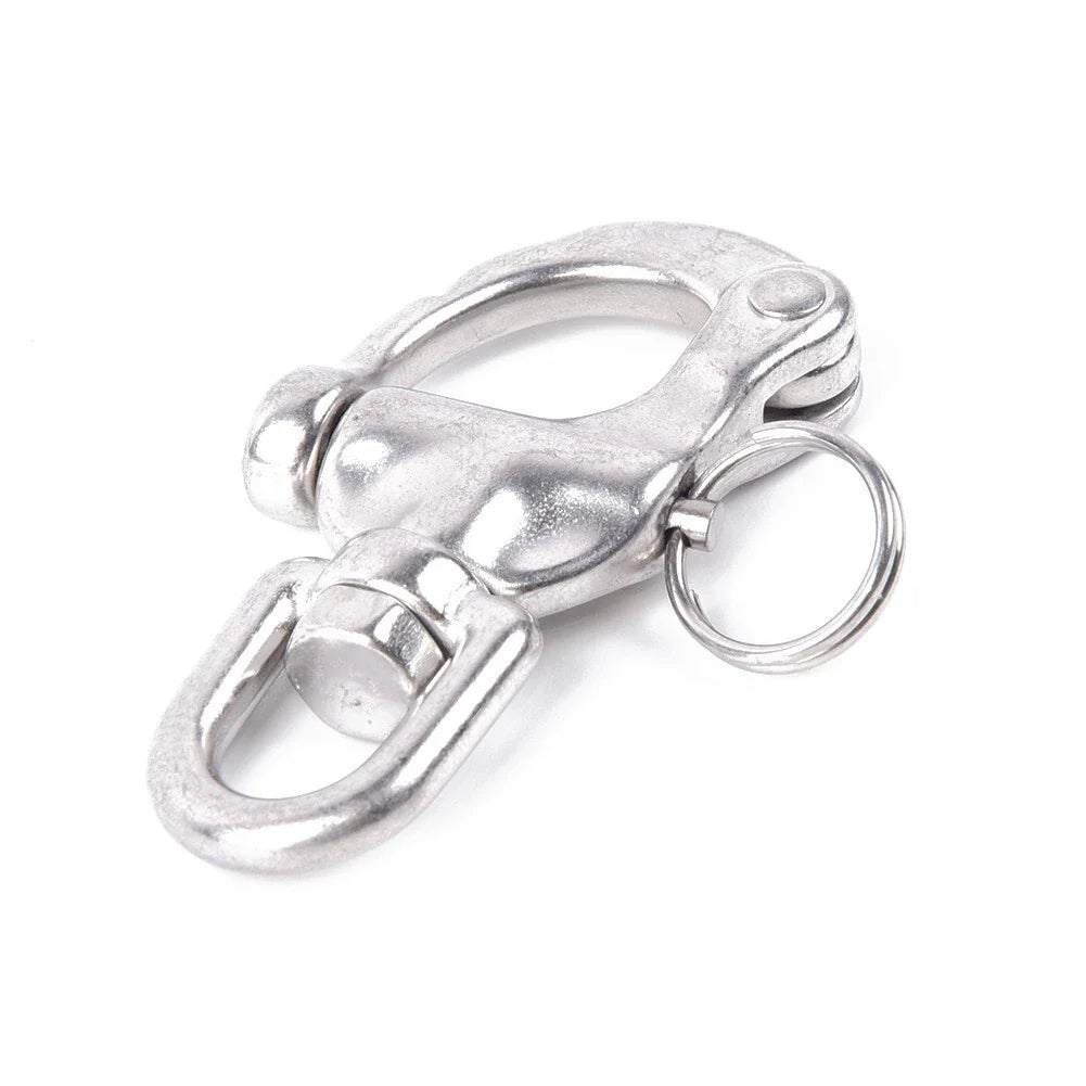 1pcs / 70mm / Marine Grade 316 Stainless Steel Snap Shackle With Swivel Bail