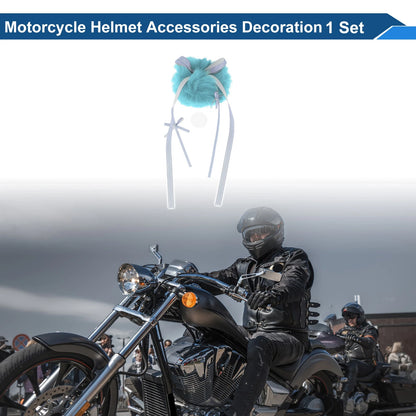 Streamer Tail for Motorcycle Bicycle Helmets (Light Blue, Set of 1)
