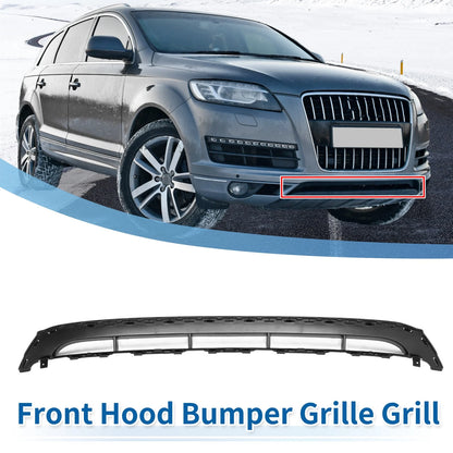 Front Lower Hood Bumper Grille for Audi Q7 (2010–2015) Black ABS Plastic