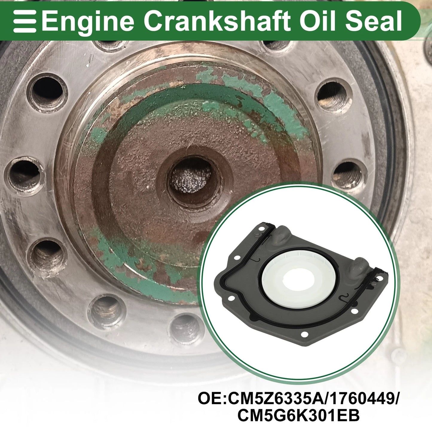 1 Pc Rear Crankshaft Oil Seal with Flange for Ford Fiesta (2014–2019) No.CM5Z6335A