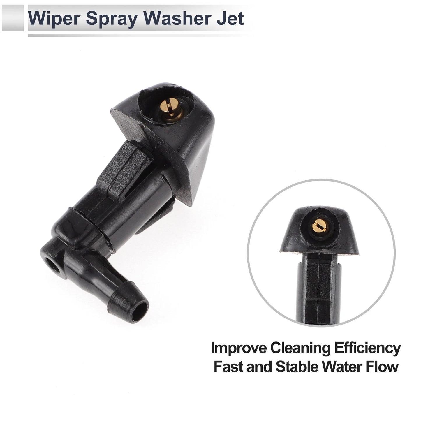 Washer Nozzle Set of 6 w/ Hose Connector for Honda (No. 76810SDAA11)