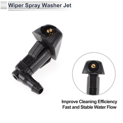 Washer Nozzle Set of 6 w/ Hose Connector for Honda (No. 76810SDAA11)