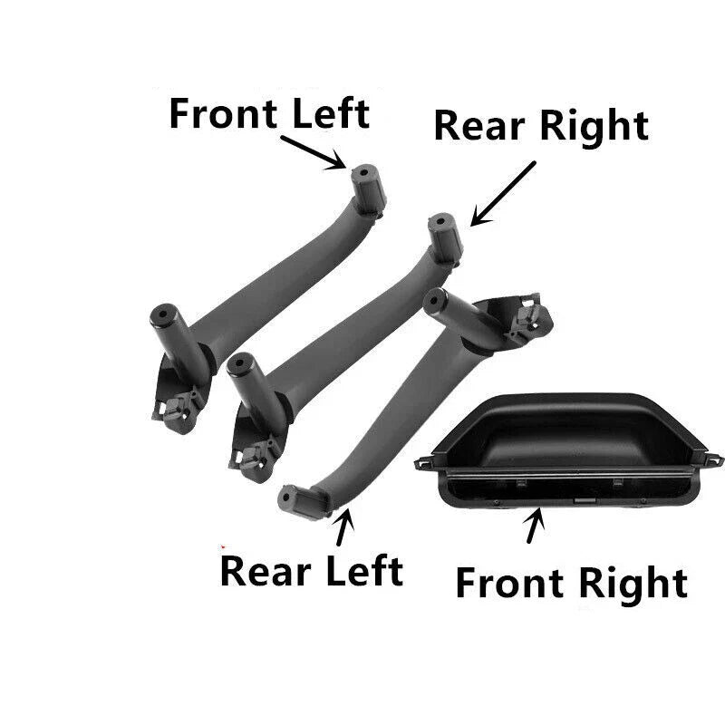 RHD Black Interior Door Handle Pull Trim for BMW X4 F26 X3 F25 (2011–2017)