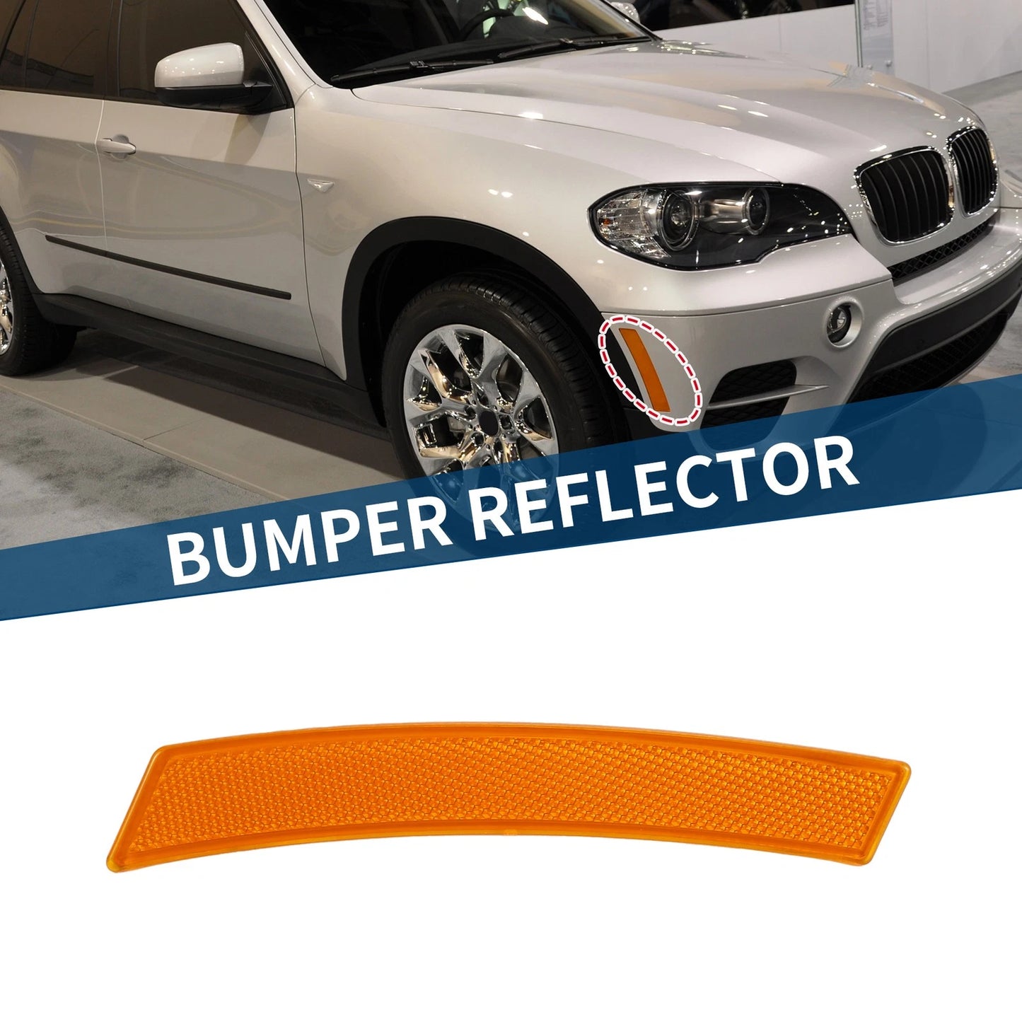 Bumper Reflector for BMW X3 E83 (2007–2010) Front Right, USA Model