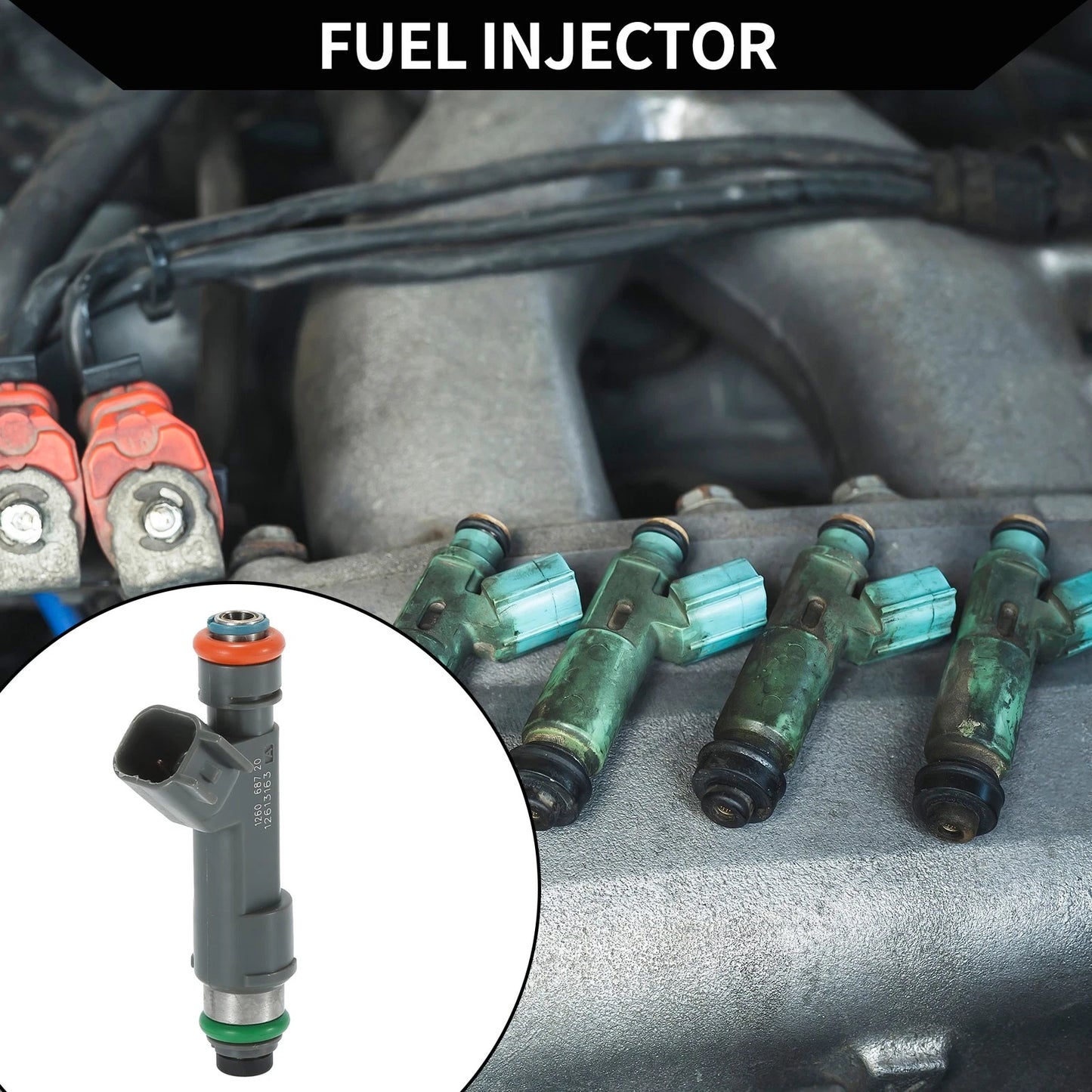 Fuel Injector No.12613163 for Chevrolet Malibu (2008–2012) 2.4L Gray
