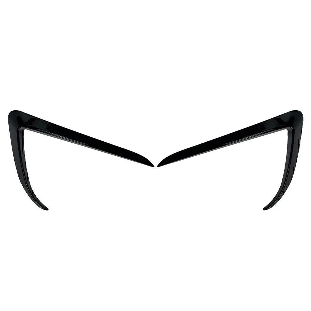 Black Front Fog Light Eyebrow Cover Trim for Tesla Model X (2015-2020)
