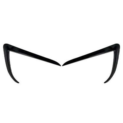 Black Front Fog Light Eyebrow Cover Trim for Tesla Model X (2015-2020)