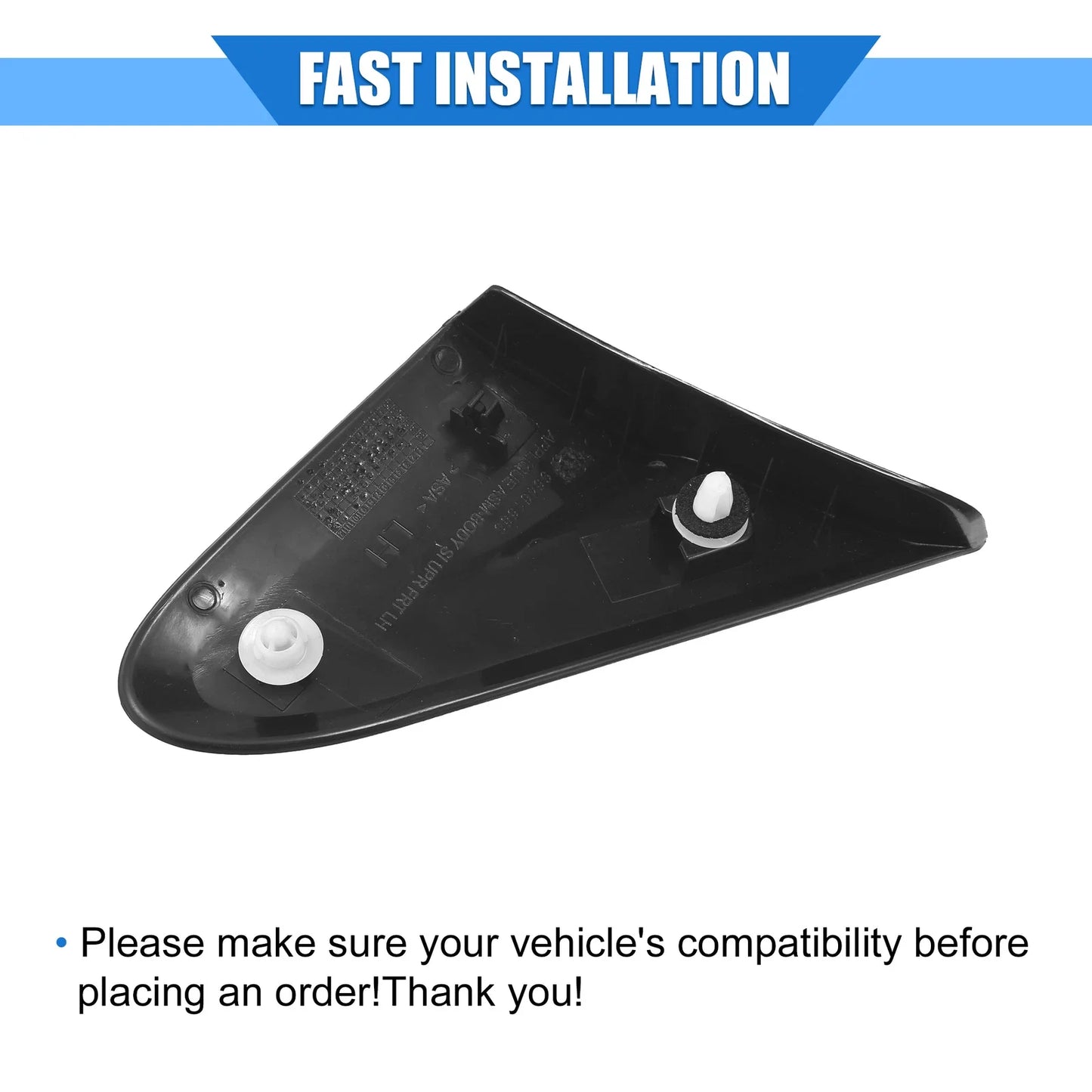 2 x Left Right Mirror Corner Triangle Fender Covers for Chevrolet Sonic (12-20)