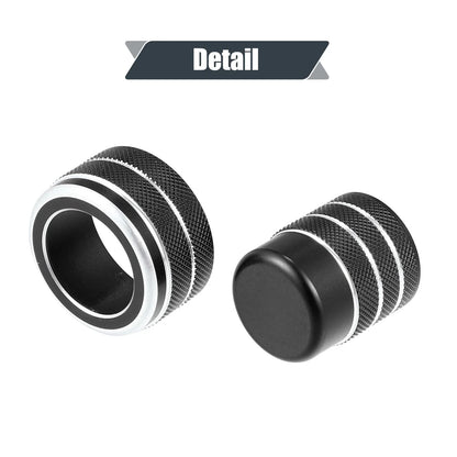 5 x Black Air Vent Knob Trim Covers with GPS Navigation for Honda Civic (2022)
