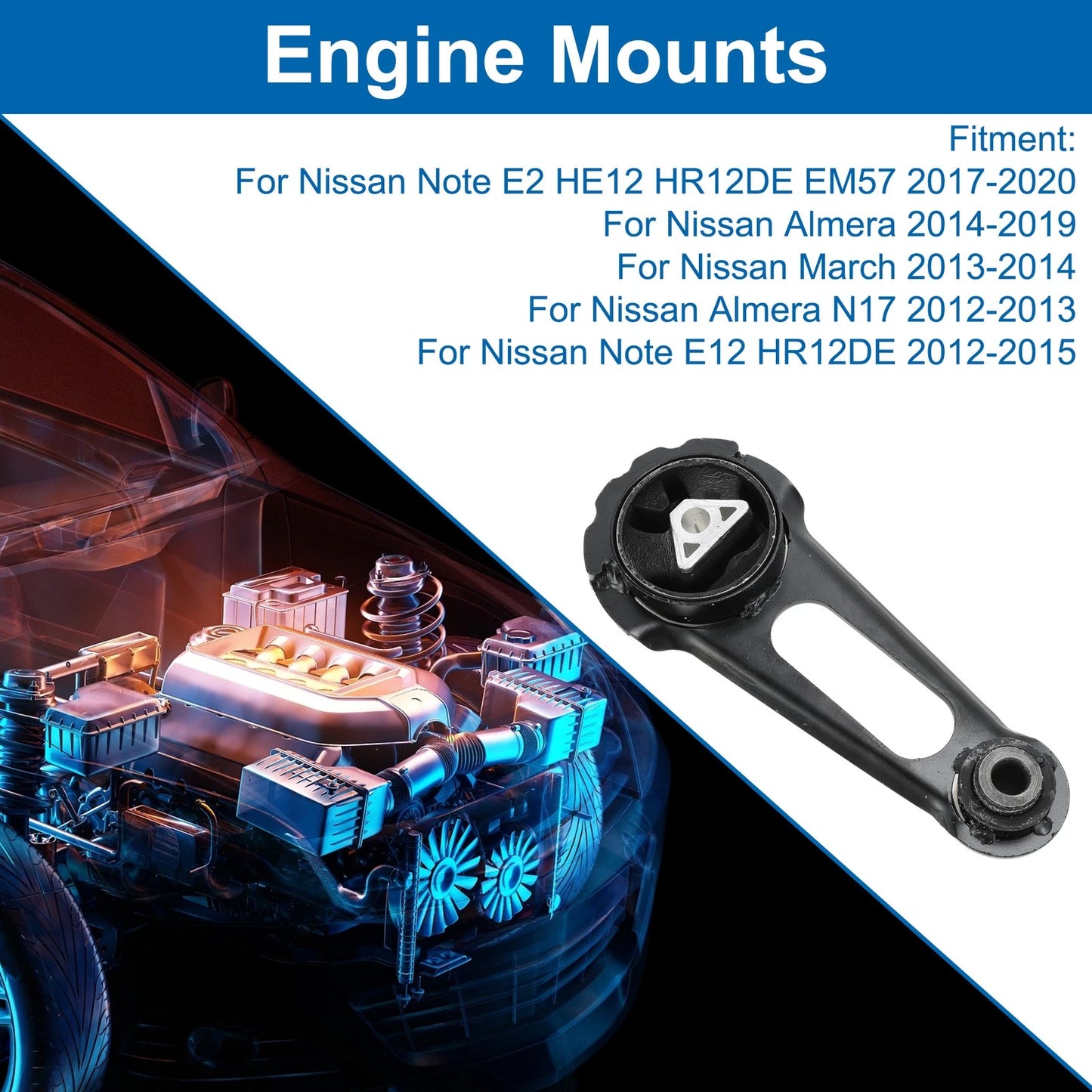 Engine Motor Mount for Nissan Note E2 HE12 HR12DE EM57 (2017–2020)