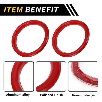 Set of 4 AC Vent Dashboard Decoration Rings for Jeep Wrangler JL JLU (2018–2020) Red