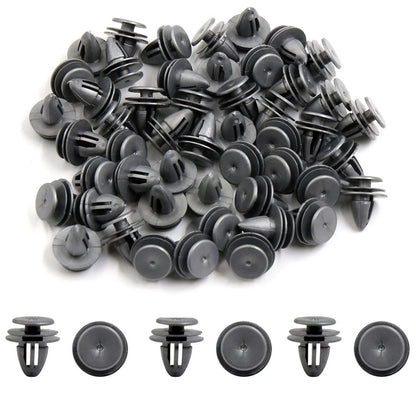 50 x Gray Plastic Car Rivets Bumper Retainer Clips 9mm for Honda