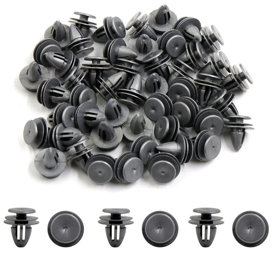 50 x Gray Plastic Car Rivets Bumper Retainer Clips 9mm for Honda
