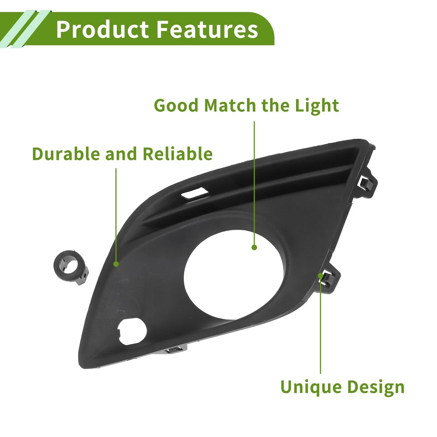 1 Pc Front Left Fog Light Grill for Volvo XC60 (2010-2016) Black