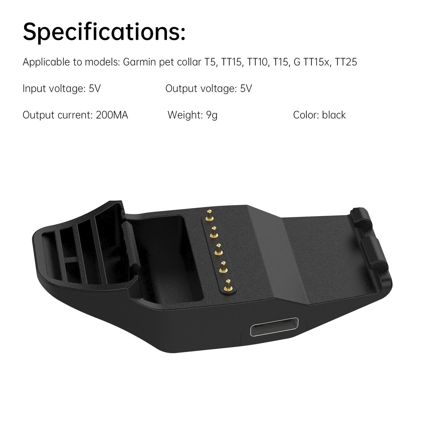 Charging Cable for Garmin T5/TT15/TT10/T15 G/TT15x/TT25