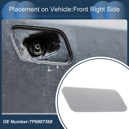 Front Right Washer Nozzle Cover Cap for Volkswagen Touareg (2011–2014) Silver Tone