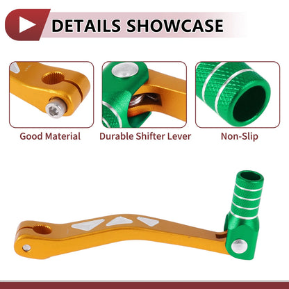 Folding Gear Shifter Lever for Yamaha TTR 50 (2000–2023) Gold Green