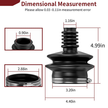 2X Drive Shaft Universal Boot for Suzuki Quadrunner 250 (1988–2002)