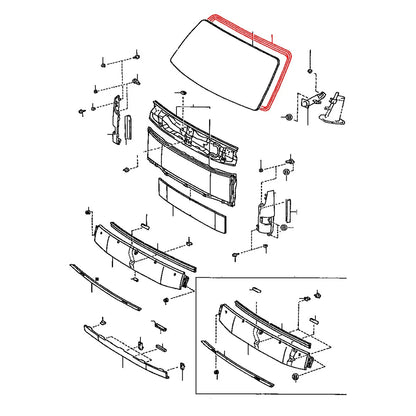 Windshield Weatherstrip for Toyota Hiace Truck (1995–1996)